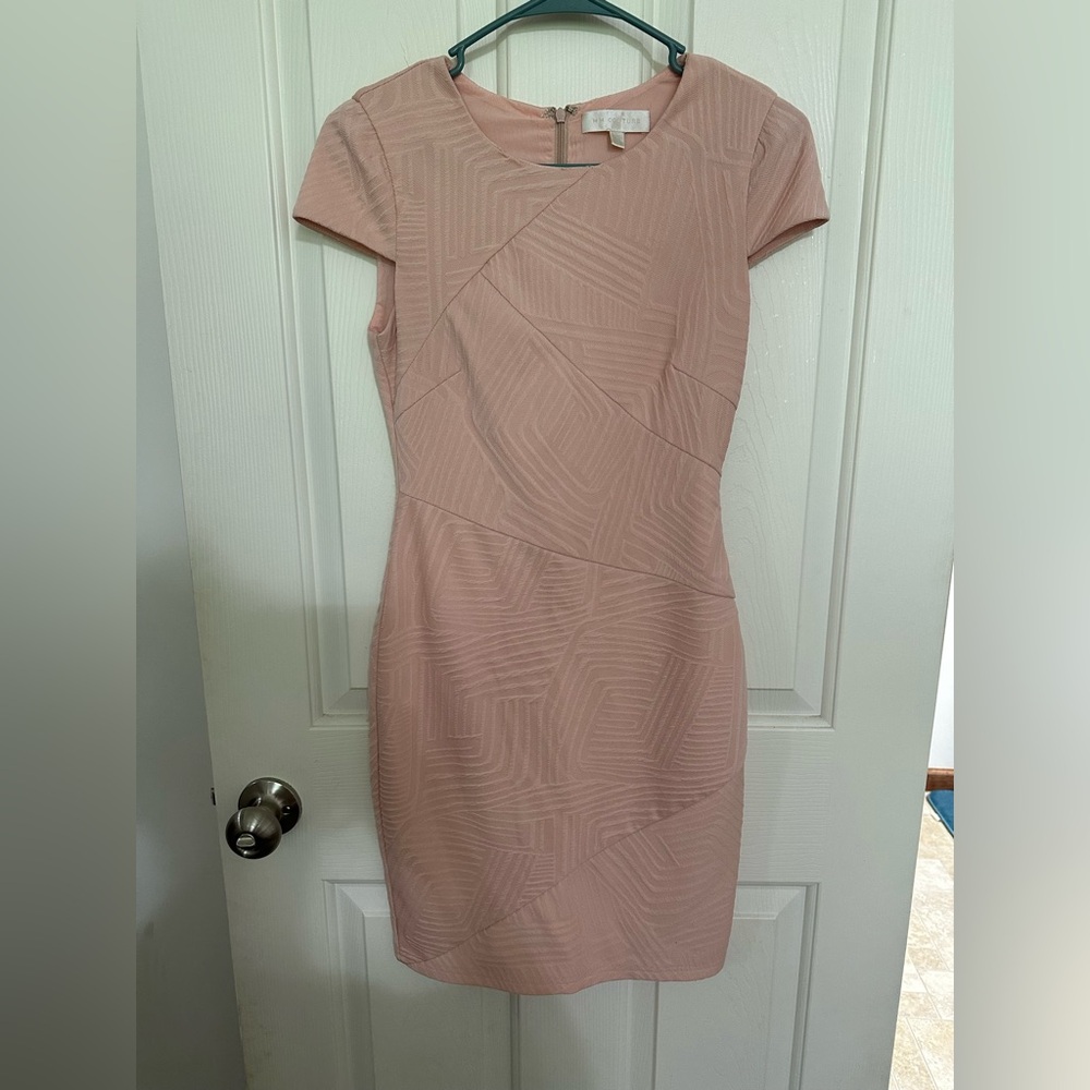 Elegant Peach Textured Dress